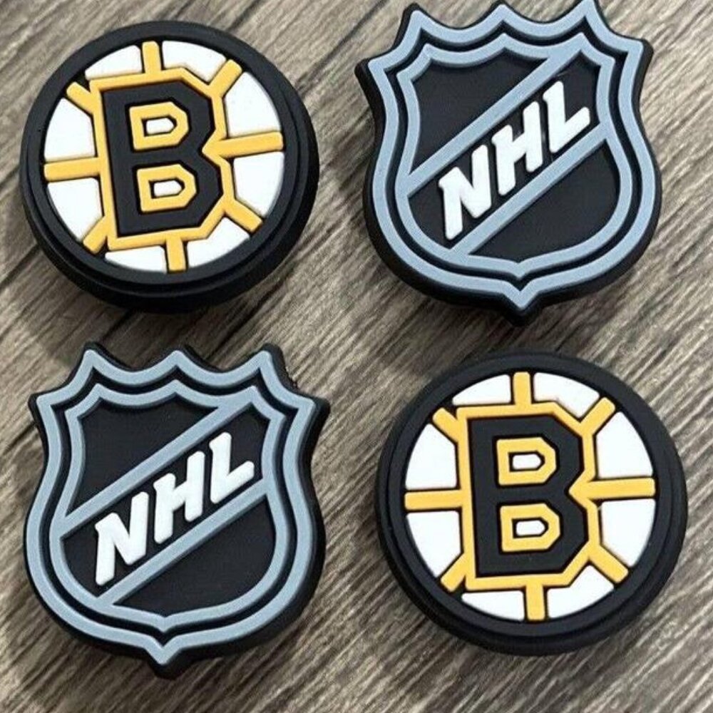 BOSTON BRUINS NFL SET OF 4 SHOE CHARMS FOR CROCS